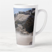 Shell Island Rocks And Waves Latte Tasse (Rechts)