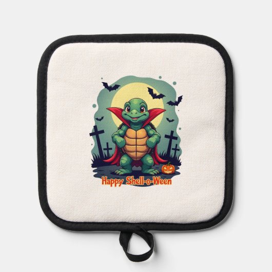 Shell-o-Ween-Schildkröte Topflappen (Vorderseite)