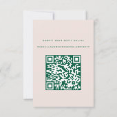 Shell Pink and Green Simple RSVP Card (Rückseite)