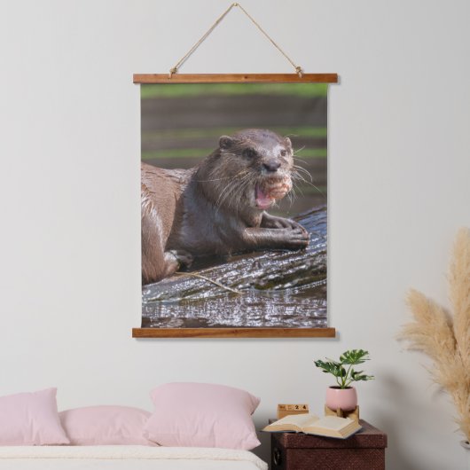 Shell Snack, Otter Style Wandteppich Mit Holzrahmen (Schlafzimmer)