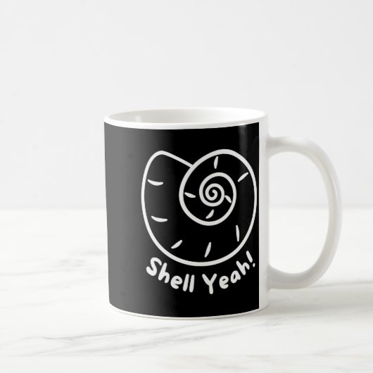 Shell Yeah Funny Beach Quote With Nautical Sea She Kaffeetasse (Rechts)