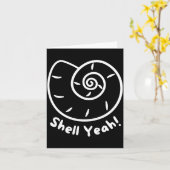Shell Yeah Funny Beach Quote With Nautical Sea She Karte (Gelbe Blume)