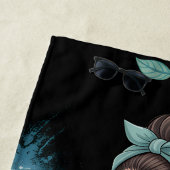 Shell Yeah It’s Beach Day Blue Ocean Wave Strandtuch (Beispiel)