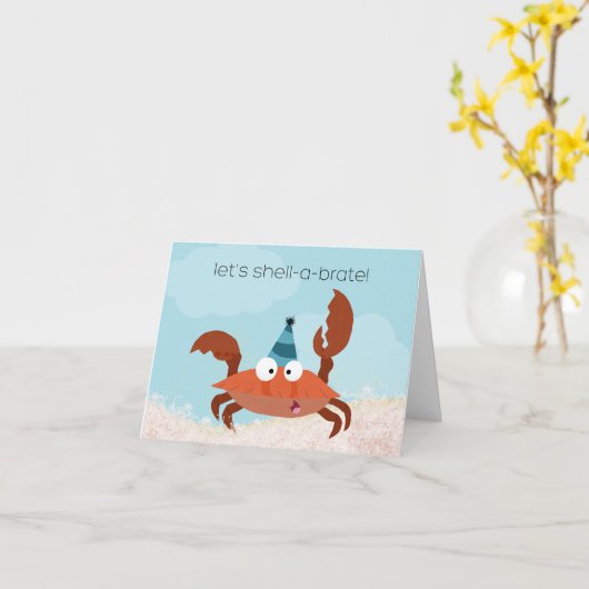Shellabrate Crab Karte (Gelbe Blume)