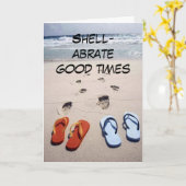 SHELLABRATE UND SO *GLÜCKLICH WIE EINE CLAM* KARTE (Gelbe Blume)