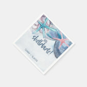 Shellabration | Strand-Seesterne Muscheln Serviette (Ecke)