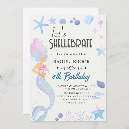 Shellebrate Einladung (Vorne/Hinten)