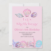 Shellebrate Seashell Beach Geburtstag Einladung (Vorderseite)