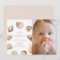 Shellebrate Seashell Realistisches 1. Geburtstag F