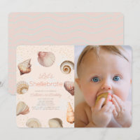 Shellebrate Seashell Realistisches 1. Geburtstag F
