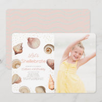 Shellebrate Seashell Realistisches Geburtstags-Fot