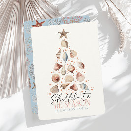 Shellebrate the Seashell Weihnachtsbaum Feiertagskarte