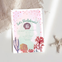 Shellebrate Watercolor Confetti Coral Geburtstag