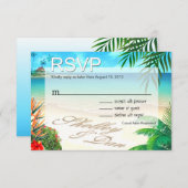Shelley & Dan Exotic Beach UAWG ::custom: RSVP Karte (Vorne/Hinten)