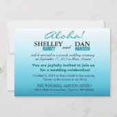 Shelley & Dan Exotic Beach Wedding ::custom: Einladung (Rückseite)