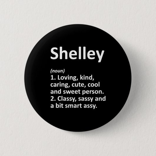 Shelley Definition D Lustiger Geburtstag Button (Vorderseite)