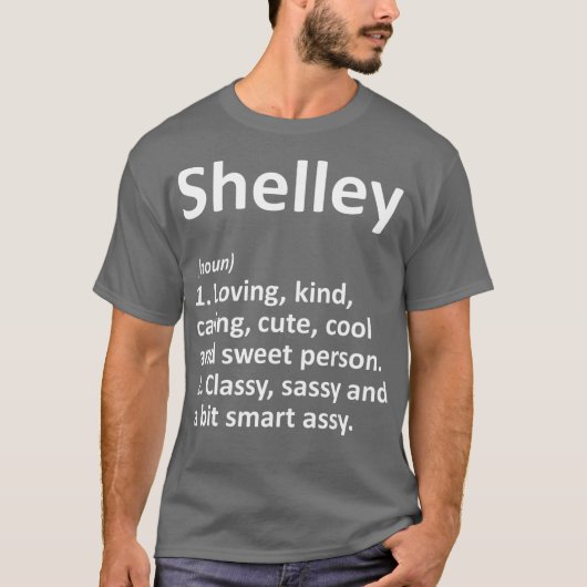 SHELLEY Definition Personalisiert T-Shirt (Vorderseite)