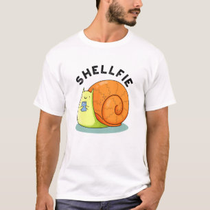 Shellfie Funny Snail Selfie Pun T-Shirt
