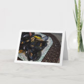 Shellfish Mussels in Bowl Karte (Vorderseite)