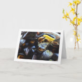 Shellfish Mussels Karte (Gelbe Blume)