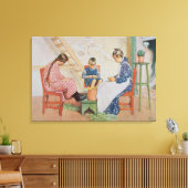 Shelling Peas, pub. in 'Lasst Licht Hinin'(`Gelass Leinwanddruck (Insitu (Wohnzimmer))