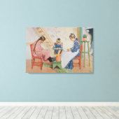 Shelling Peas, pub. in 'Lasst Licht Hinin'(`Gelass Leinwanddruck (Insitu (Holzboden))