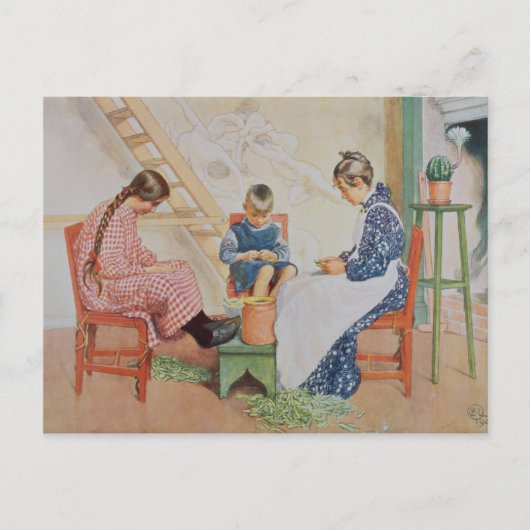 Shelling Peas, pub. in 'Lasst Licht Hinin'(`Gelass Postkarte (Vorderseite)