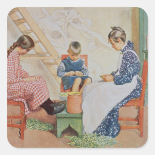 Shelling Peas, pub. in 'Lasst Licht Hinin'(`Gelass Quadratischer Aufkleber