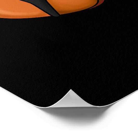 Shellist Funny Snail Cello Pun Dark BG Poster (Ecke)