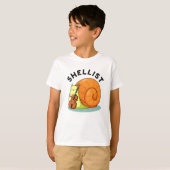 Shellist Funny Snail Cello Pun T-Shirt (Vorne ganz)