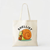 Shellist Funny Snail Cello Pun Tragetasche (Vorne)