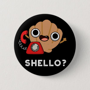 Shello Funny Sea Muschel Pub Dark BG Button