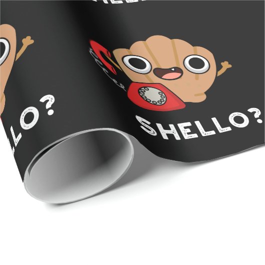 Shello Funny Sea Muschel Pub Dark BG Geschenkpapier (Rolleneckpunkt)