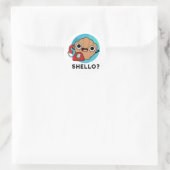 Shello Funny Sea Muschel Pub Runder Aufkleber (Tasche)