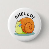 Shello Funny Snail Telefone Pub Button (Vorderseite)