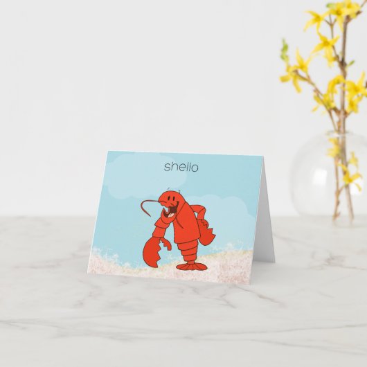 Shello Lobster Karte (Gelbe Blume)