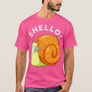 Shello Lustige Schnecken-Telefon-Wortspiel T-Shirt