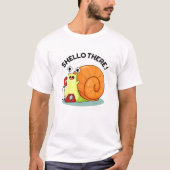 Shello There Funny Snail Hello Pub T-Shirt (Vorderseite)