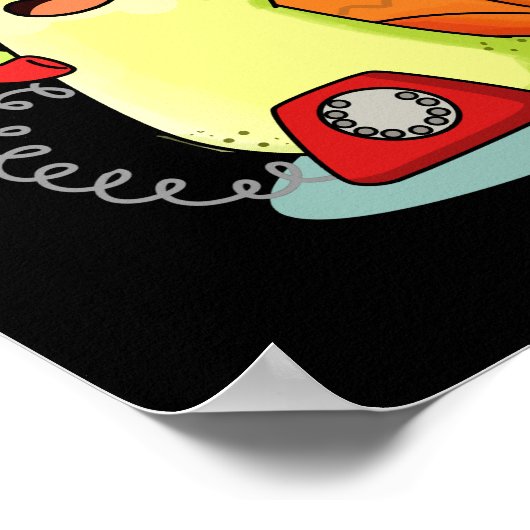 Shello There Funny Snail Hello Pun Dark BG Poster (Ecke)