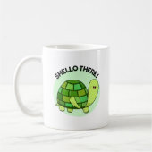 Shello There Funny Tortoise Pun Kaffeetasse (Links)