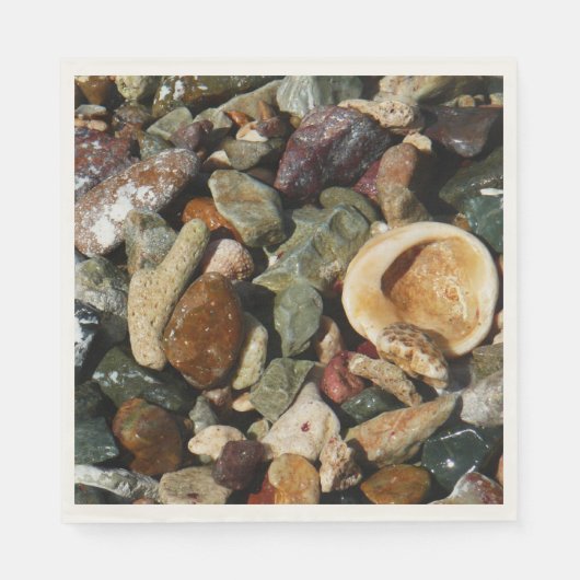 Shells, Rocks and Coral Nature Photography Serviette (Vorderseite)