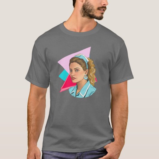 Shelly im Diner-Mädchen T-Shirt (Vorderseite)