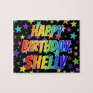"SHELLY" Vorname, Spaß "GLÜCKLICHER BIRTHTAG" Puzzle