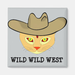 Shellys Cowboy-Katzen-Magneten, orange Katze Magnet