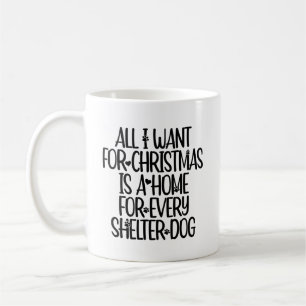 Shelter Hund Weihnachtsfeier Tasse