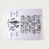 Shelter in Your Arms Wedding Backdrop Wandteppich (Vorderseite (Horizontal))