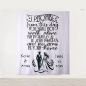 Shelter in Your Arms Wedding Backdrop Wandteppich (Vorderseite)