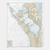 Shelter Island Sound and Peconic Bays Chart Fleecedecke (Vorderseite)