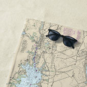 Shelter Island Sound and Peconic Bays Chart Strandtuch (Beispiel)