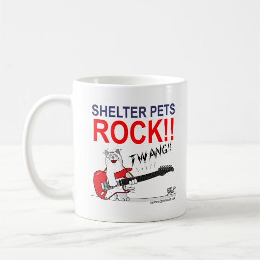 Shelter Pets Rock!! Kaffeetasse (Links)